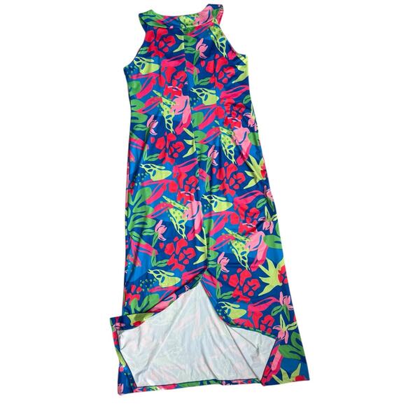 Katherine Way Charleston Maxi Dress Packable Multicolored Size Small - Picture 8 of 13